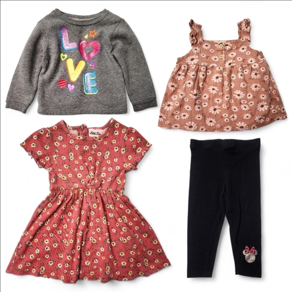 Baby Girl Clothing Bundle 18 Months | Dress, Leggings & Tops